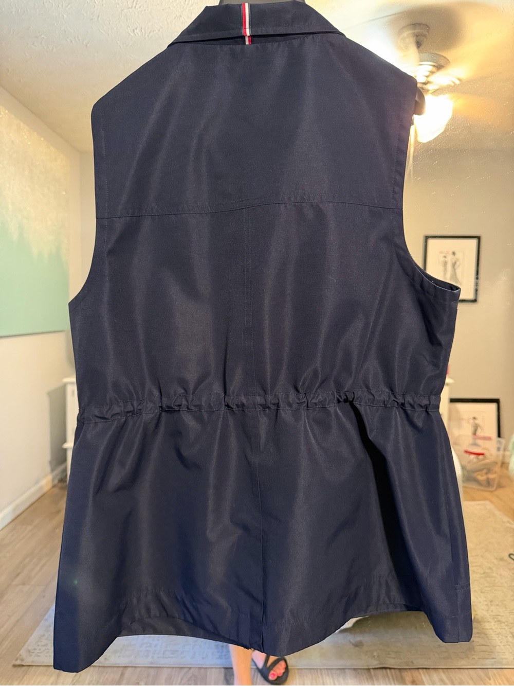Tommy Hilfiger Navy Drawstring Utility Vest - Picture 2 of 3